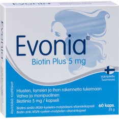 Evonia Biotin Plus 5mg 60caps/35g nutritional supplement