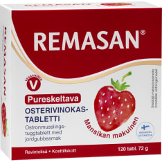 Remasan Mansikka 120 tabl. ravintolisä