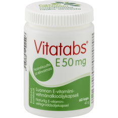 Vitatabs E 50 mg 60 kaps. ravintolisä