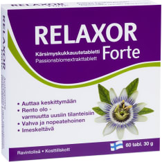 Relaxor Forte 60 kpl kärsimyskukkauutetabletti