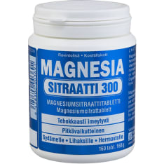Magnesia Sitraatti 300 160 tabl. ravintolisä