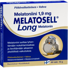 Melatosell Long Melatoniini 1,9 mg 60 tabl. ravintolisä