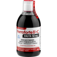 Ferroforte B+C Rauta 50 mg 500 ml ravintolisä