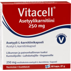 Vitacell Asetyylikarnitiini 250 mg 60 kaps. ravintolisä