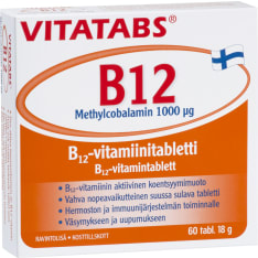 Vitatabs B12 Methylcobalamin 1000 µg 60 tabl. ravintolisä
