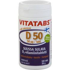 Vitatabs päärynä D 50µg 36g 120 tablettia D3 vitamiini