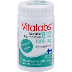 Vitatabs B12 1000µg 100 kpl imeskeltävä ravintolisä