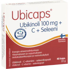 Ubicaps Ubikinoli 100 mg+C+Seleeni 40 kaps. ravintolisä