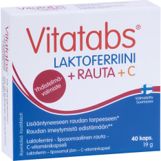 Vitatabs Laktoferriini + Rauta + C Laktoferriini-rauta-c-vitamiinikapseli 40 kaps