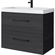 Kiba Roma antrasiitti 60 cm allaskaappi altaalla