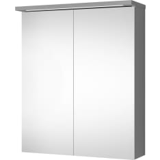 Kiba Look 60 cm harmaa LED-peilikaappi pistorasialla