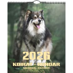 Suomen Aika Koirat 2026 iso seinäkalenteri
