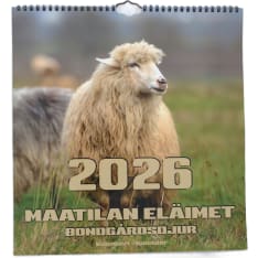 Suomen Aika Maatilan Eläimet 2026 iso seinäkalenteri