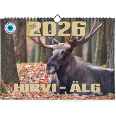 Suomen Aika A4 Hirvi 2026 seinäkalenteri