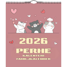 Finnish Time A4 2026 family calendar