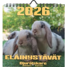 Suomen Aika Eläinystävät 2026 midi seinäkalenteri