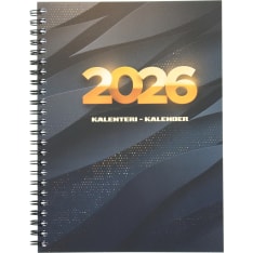 Suomen Aika A5 Time musta/harmaa 2026 viikkokalenteri