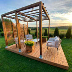 Patio Terraces 3x3 m pressure treated timber pergola