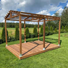 Patio Terraces 3x4 m gable roofed pergola made of pressure treated timber