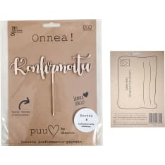 Puusydän Konfirmoitu kakkukoriste