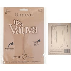 Puusydän It's a vauva kakkukoriste