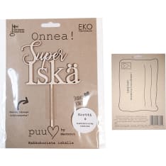 Puusydän Super Iskä kakkukoriste