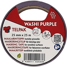 Telpak 25mm x 25m purple washi maalarinteippi