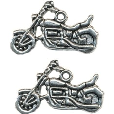 Motorbike pendants, 24x14mm, 2st/bag