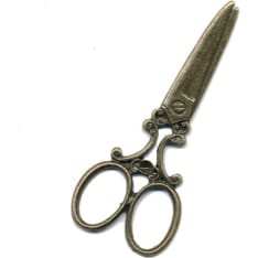 Farnia sakset 60x25 mm pronssi riipus