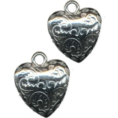 Heart pendants, 47x46mm, 2st/bag