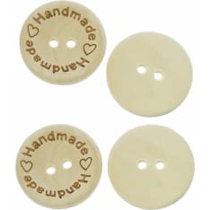 Hand made wooden button 25mm, 10st/bag