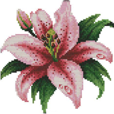 Farnia Blossomed lily 26x26cm cross stitch kit