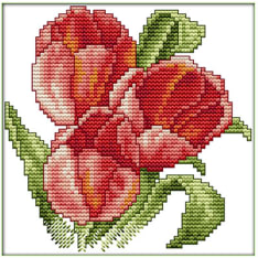 Fern Flower of happiness 17x17cm cross stitch kit