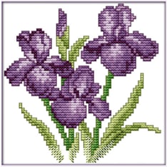 Fern Flower of happiness 17x17cm cross stitch kit