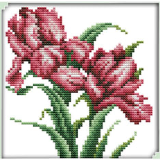 Farnia Orchids 17x17cm cross stitch package