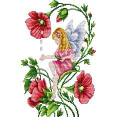 Farnia Fairy and flower 35x43cm cross stitch kit