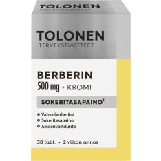 Tolonen Berberin+Kromi 30 tabl. ravintolisä