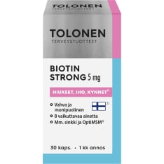 Tolonen 5mg Biotin Strong 30 kaps. ravintolisä
