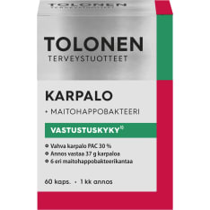 Tolonen Karpalo + Maitohappobakteeri 60 kaps. ravintolisä