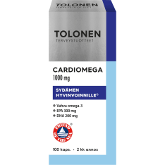 Tolonen Cardiomega 1000 mg 100 kaps. ravintolisä