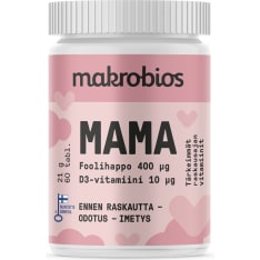 Makrobios Mama Foolihappo + D-vitamiini 60 tabl ravintolisä