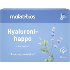 Makrobios Hyaluronihappo+C-vitamiini 23g 45tabl ravintolisä