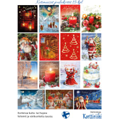 Korttiriihi 1812 15 kpl joulukorttilajitelma