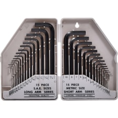 Finbullet 30-piece milli/inch hex wrench set