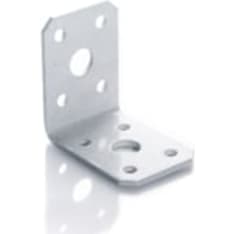 Mitek 70x70x55x2,5 mm valkoinen vahvistettu kulmakiinnike