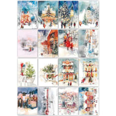 Minna-Kortti Joulukaupunki joulupostikorttilajitelma