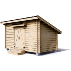 Kannala 10,6m² pulpettikattoinen rakohirsiliiteri