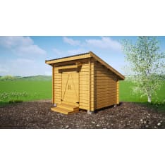 Kannala 7,5m² pulpettikattoinen rakohirsiliiteri