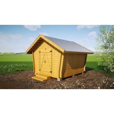 Kannala 10,5m² umpiseinäinen korotettu hirsilato