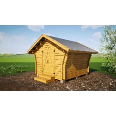 Kannala 10,5m² rakoseinäinen korotettu hirsilato